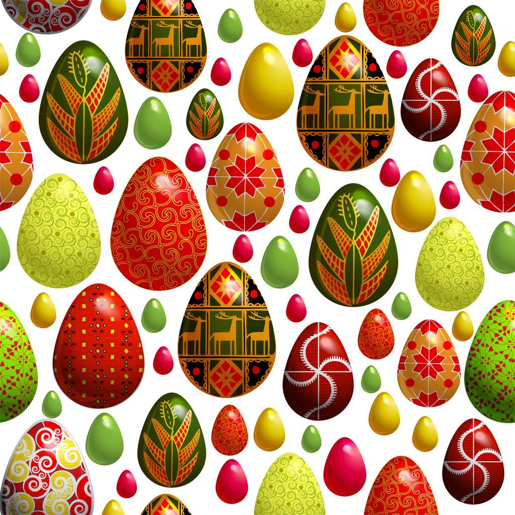 イースターの卵を持つベクトルの背景 - ベクター画像