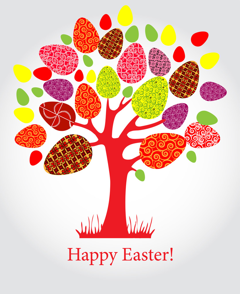 albero di Pasqua vettoriale con uova
 - Vettoriali, immagini