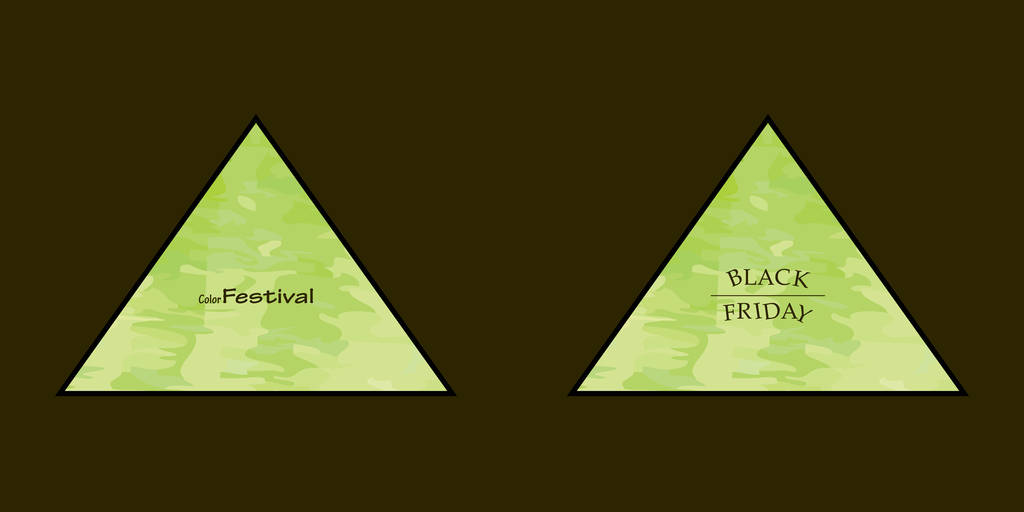 sada zelených trojúhelníků akvarel jako pozadí s textem - Vektor, obrázek