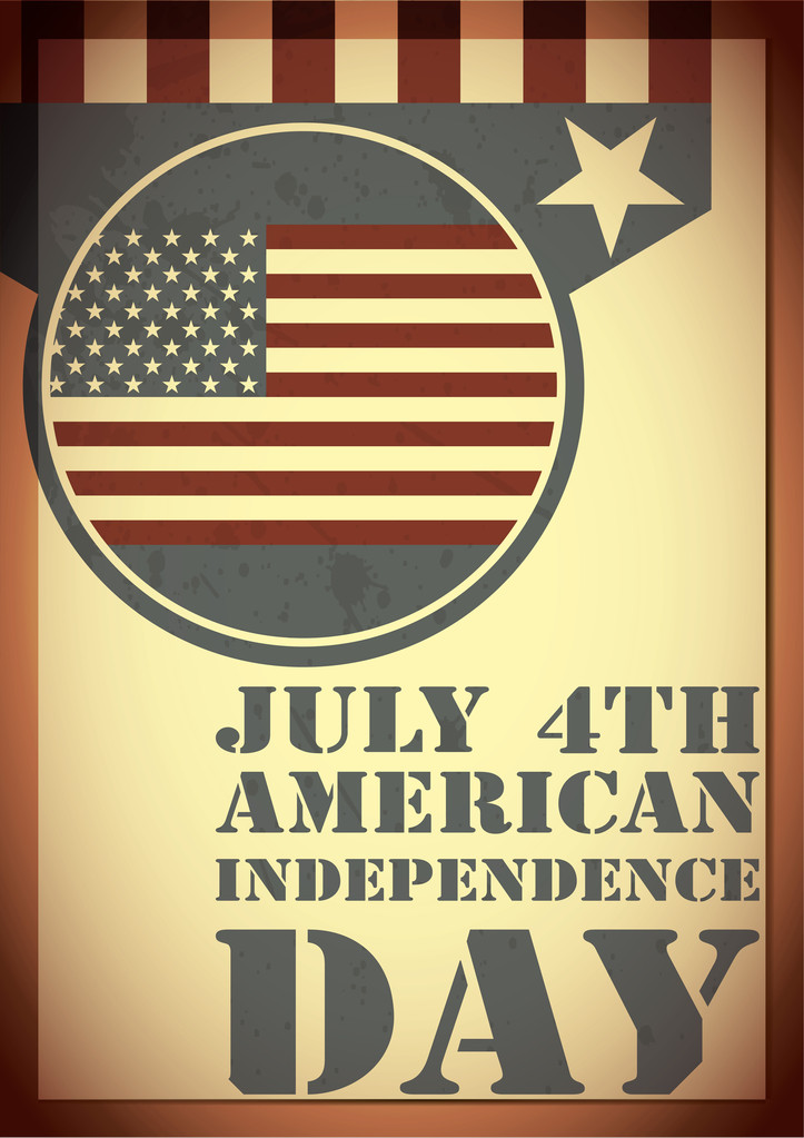 Den nezávislosti-4 července - grunge pozadí - Vektor, obrázek