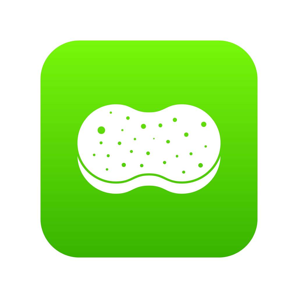 Houba pěna ikonu digitální zelená - Vektor, obrázek