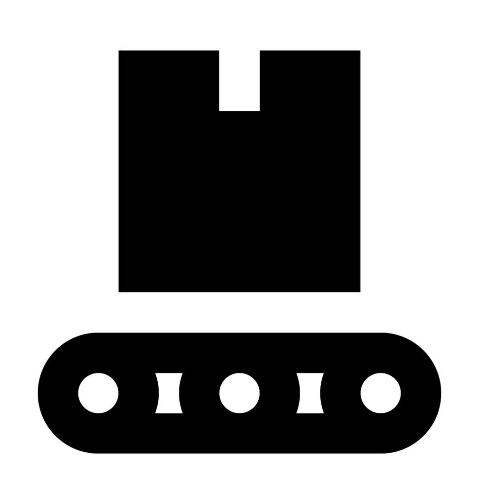 Conveyor Belt Flat Vector Icon  - Vector, Image