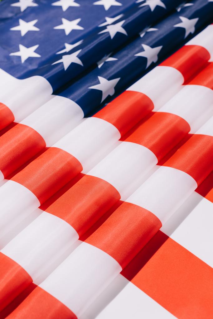 zár megjelöl kilátás-ból háttér hajtogatott amerikai zászló - Fotó, kép