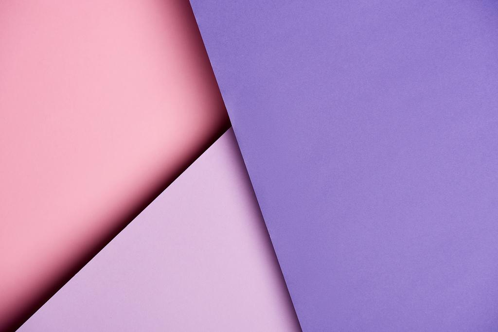 Abstract background with purple and pink overlapping paper sheets - Photo, Image