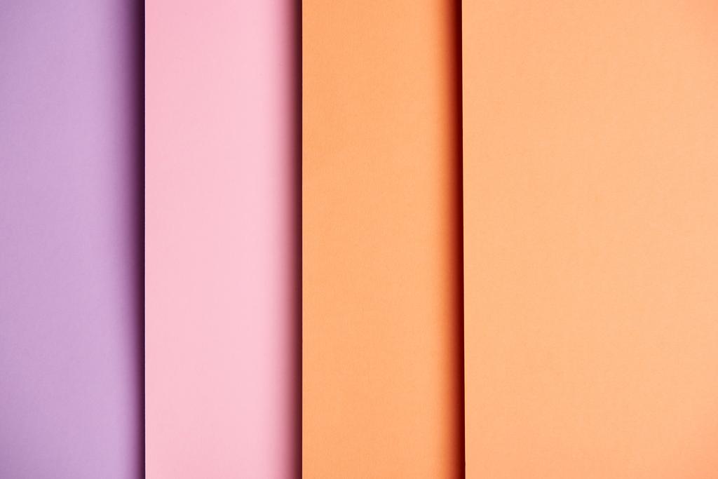 Vertical background with paper sheets in pink and orange - Photo, Image