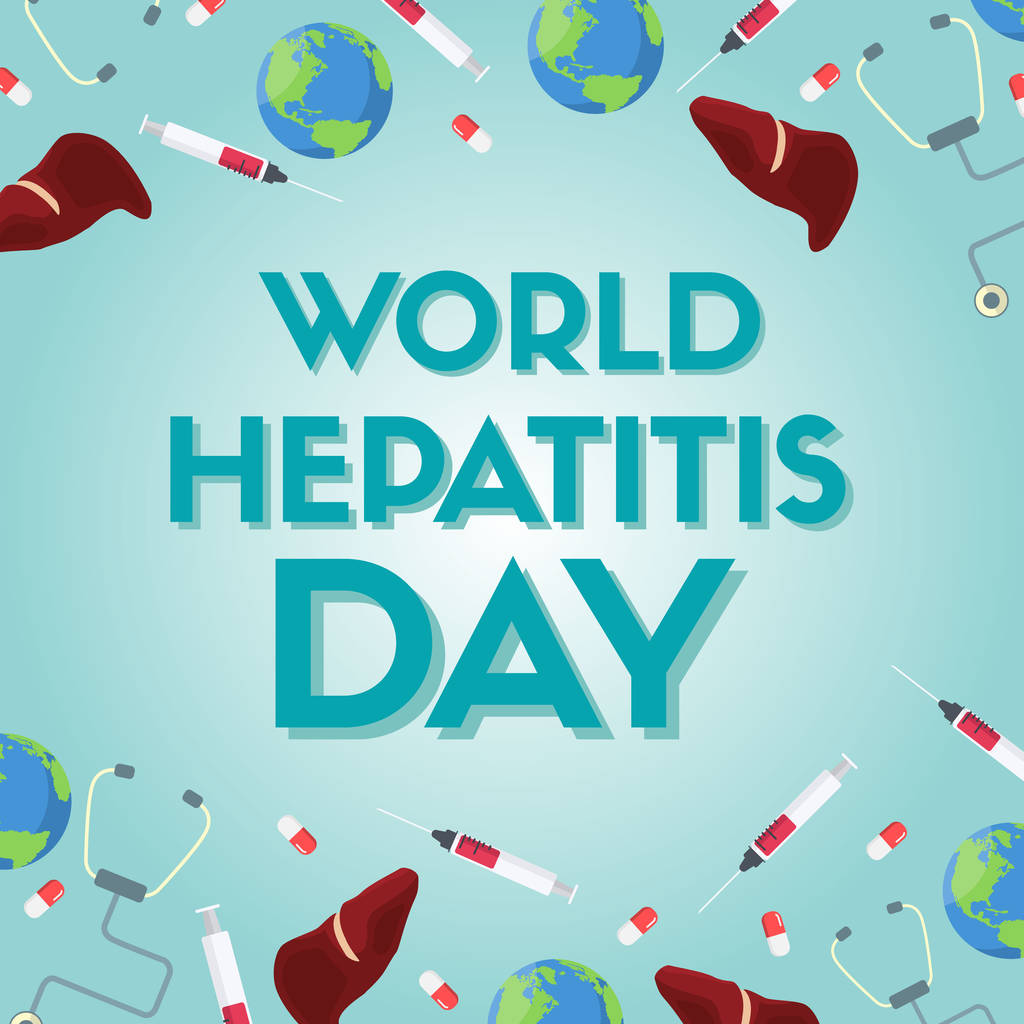 世界肝炎日デザインの背景 - ベクター画像