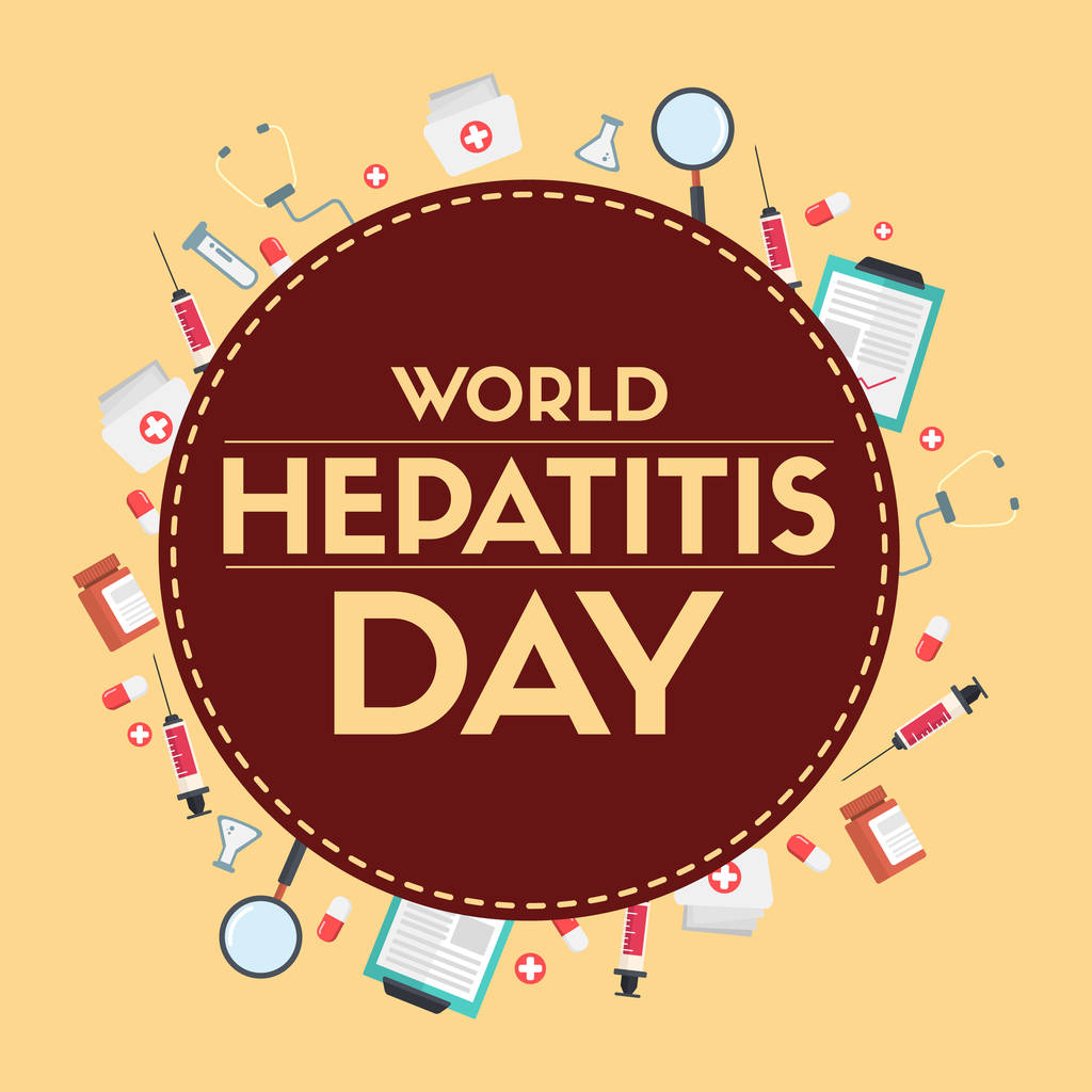 Dünya hepatit gün tasarım afiş - Vektör, Görsel