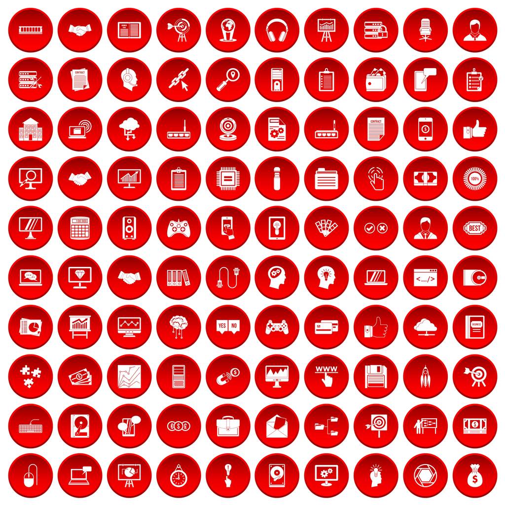 100 иконок для веб-разработки
 - Вектор,изображение