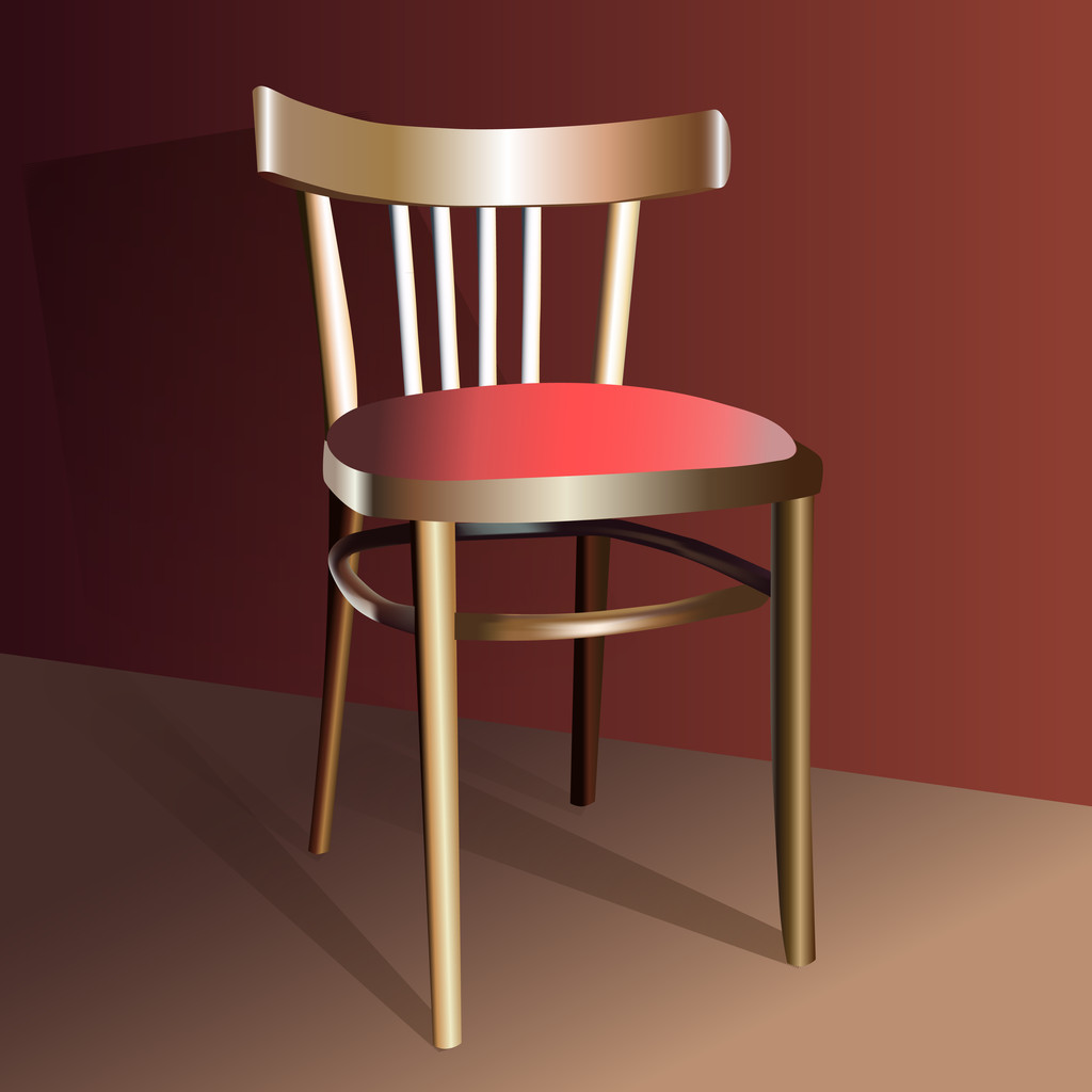 Realistische stoel, vector design - Vector, afbeelding