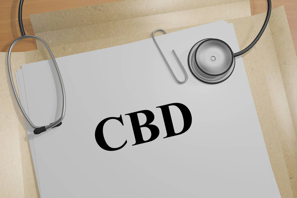 Illustration 3D du titre CBD sur un document médical
 - Photo, image