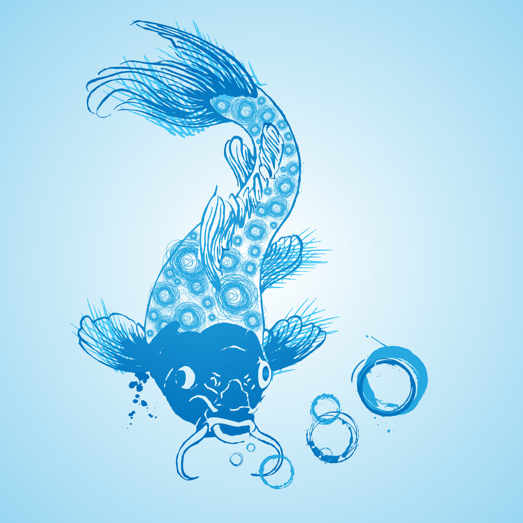 Pesce gatto vettoriale blu, progettazione vettoriale
 - Vettoriali, immagini
