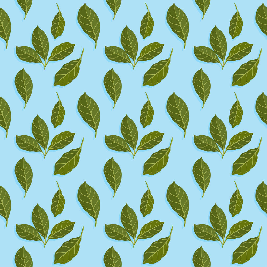 Ilustración vectorial del patrón de hojas
 - Vector, imagen