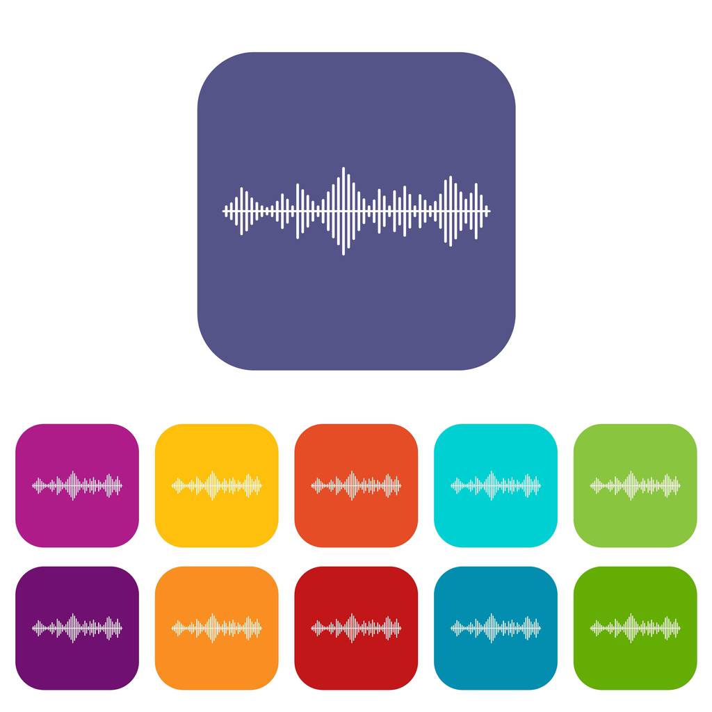 Музыкальные пульсовые иконы
 - Вектор,изображение