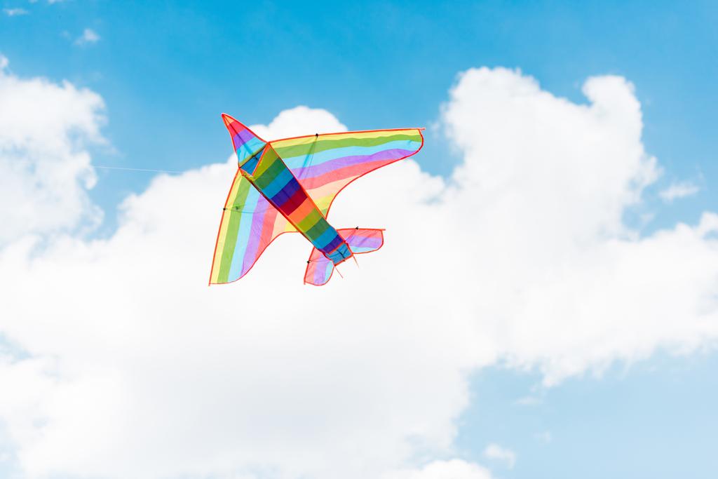 Colorful Kite Flying In Blue Sky With Free Stock Photo and Image