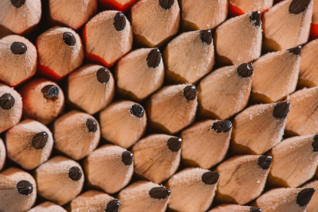 full frame image of pile of graphite pencils background  - Photo, Image
