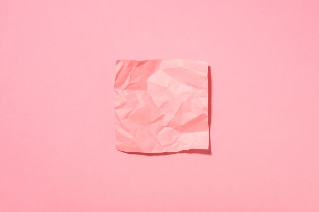 pohled shora zmačkaný prázdné Stick to Poznámka na růžové - Fotografie, Obrázek