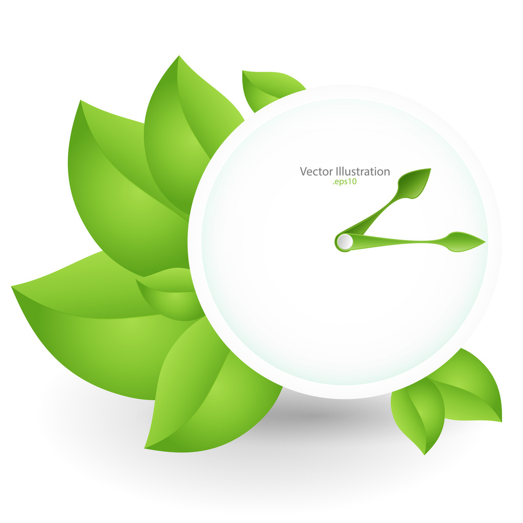 green clock. vector design - Vector, Image