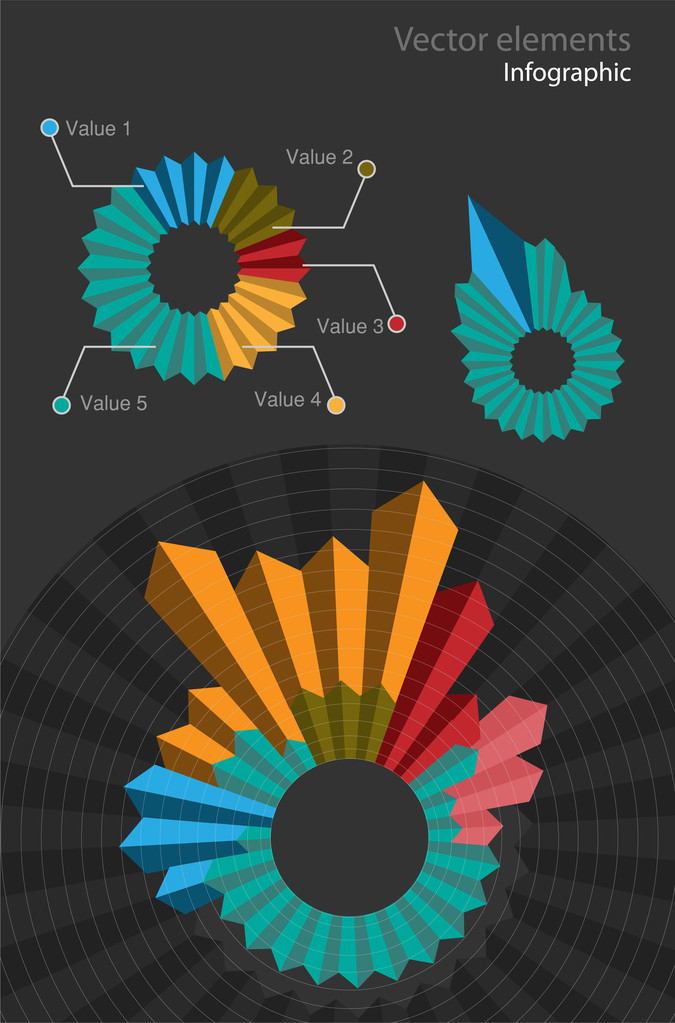 インフォ グラフィックのベクターの要素のセット - ベクター画像
