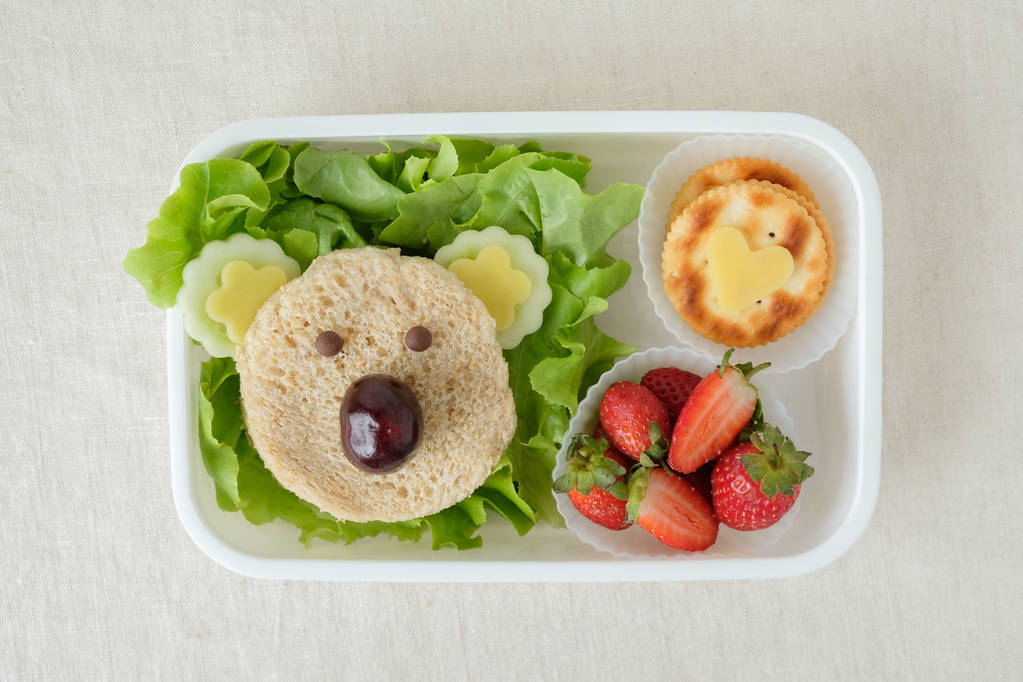 Koala dragen doos van de lunch, leuke voedsel kunst voor kinderen - Foto, afbeelding