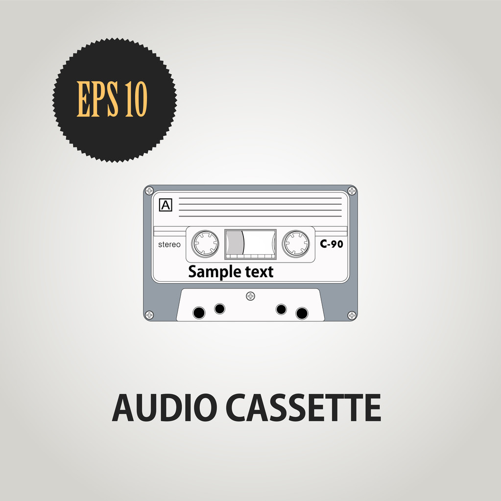 Vecteur vieille cassette audio compacte
 - Vecteur, image