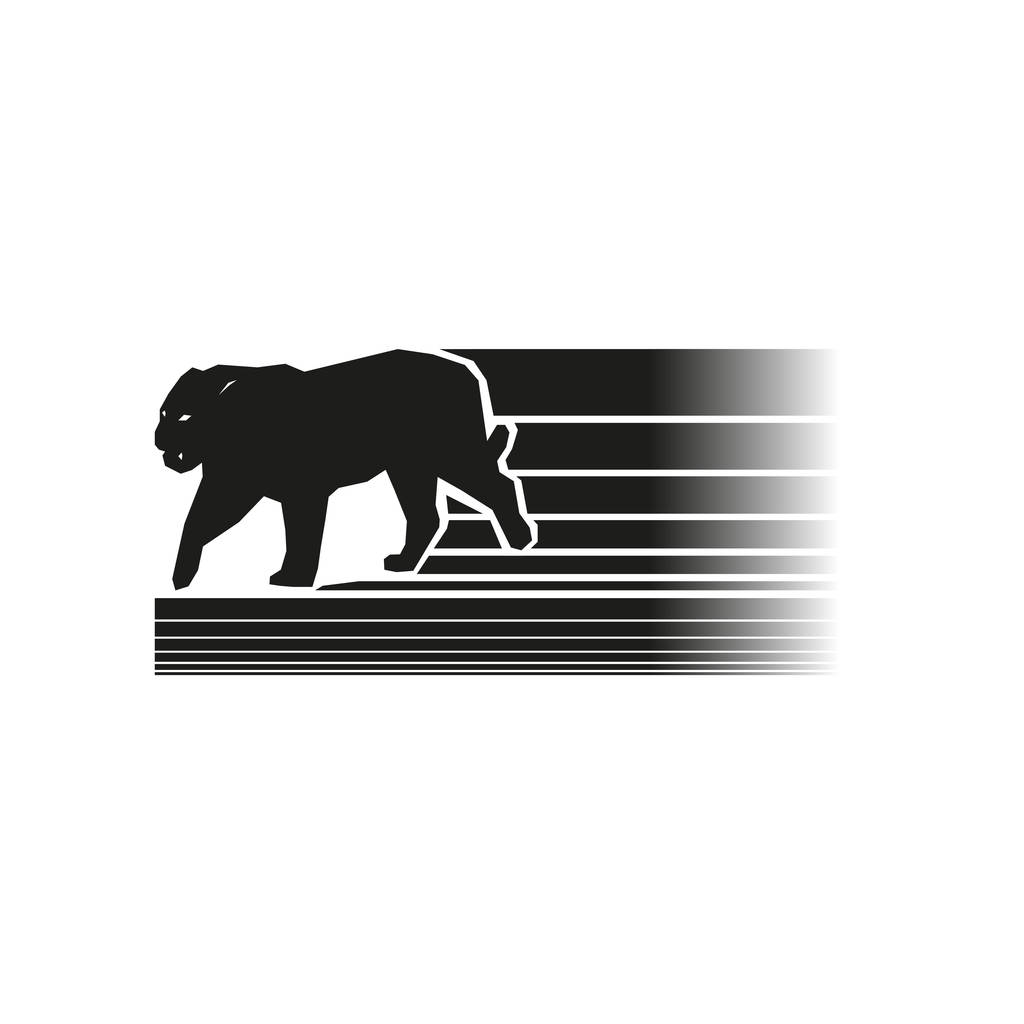 Λογότυπο με την εικόνα μιας τίγρης. Εικονογράφηση διάνυσμα. - Διάνυσμα, εικόνα
