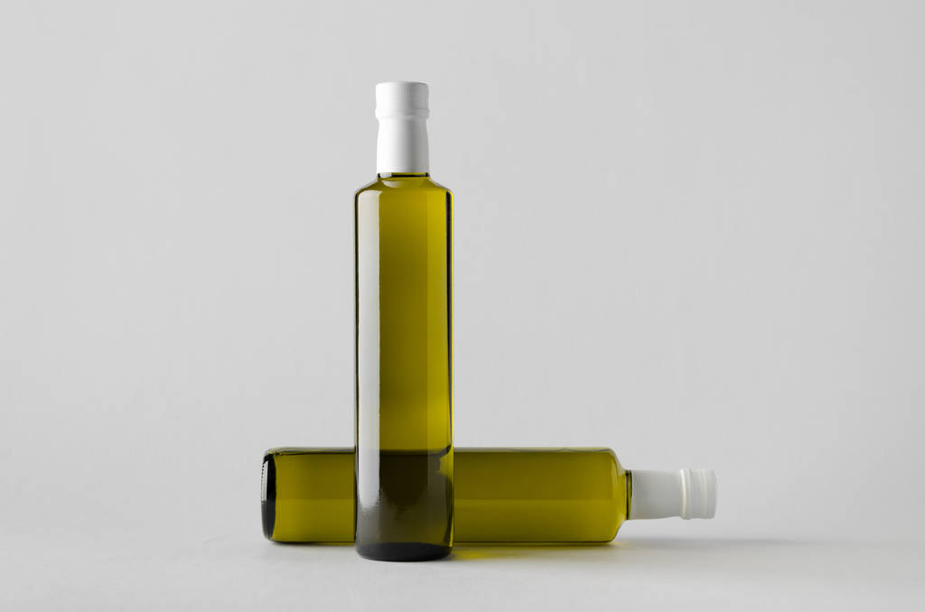 Olive / Sunflower / Sesame Oil Bottle Mock-Up - Two Bottles - Photo, Image