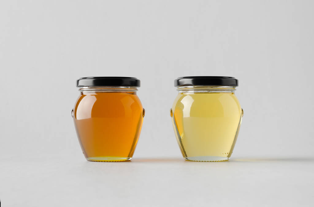 Tarro de miel Mock-Up - Dos frascos
 - Foto, imagen