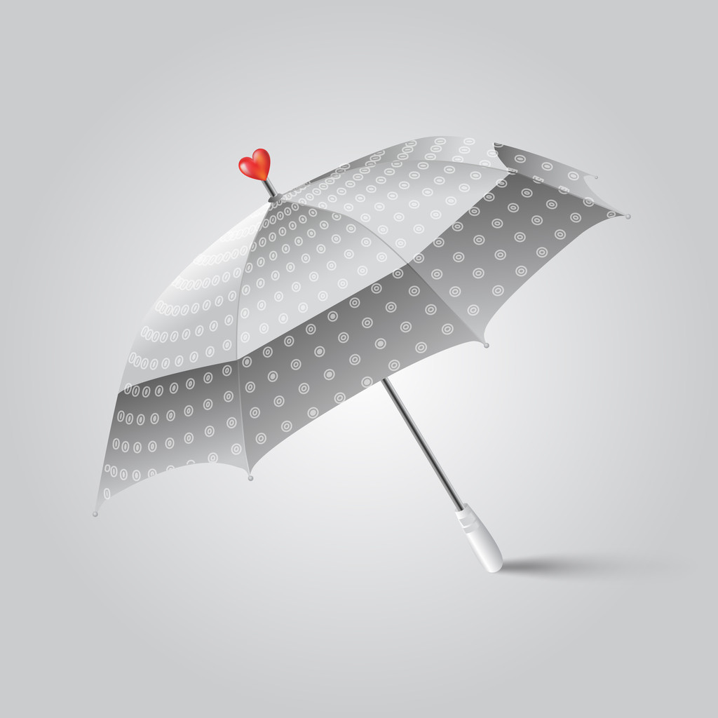 Ilustración vectorial de un paraguas con corazón
. - Vector, Imagen