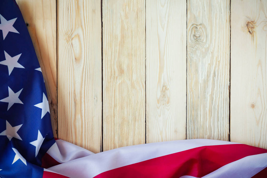 Античний Америці прапор махав візерунок тло в червоний синій, білий колір концепція для США 4 липня День незалежності, символ Патріот свободи і демократії. Гордість слави в день пам'яті свободи - Фото, зображення