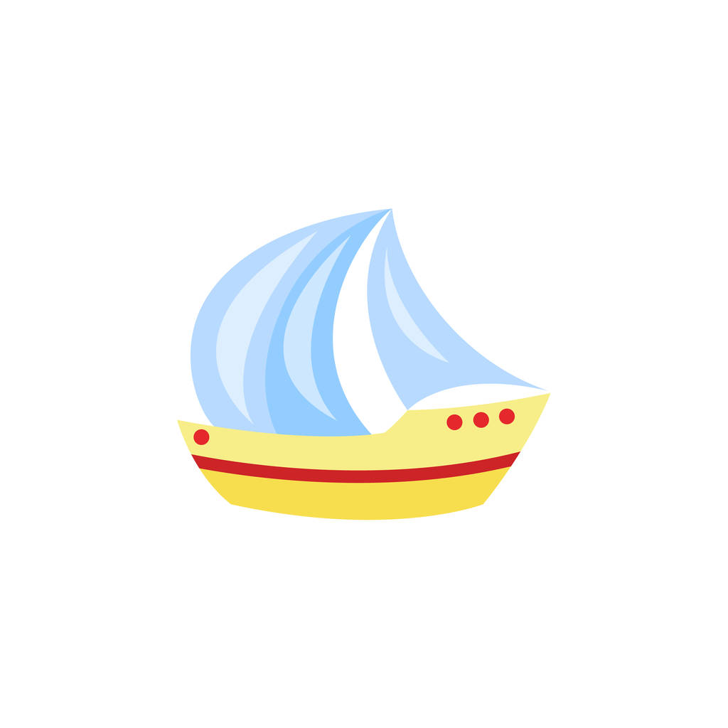 Парусная лодка, парусная яхта
 - Вектор,изображение