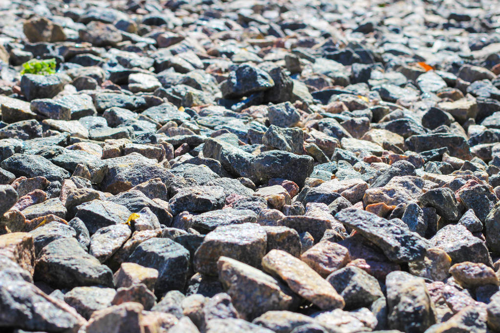 escombros de granito cinza e vermelho. Fundo de construção
 - Foto, Imagem