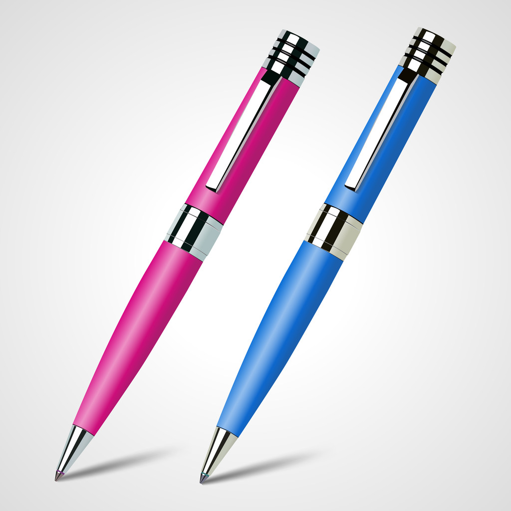 Vector illustratie van twee pennen. - Vector, afbeelding