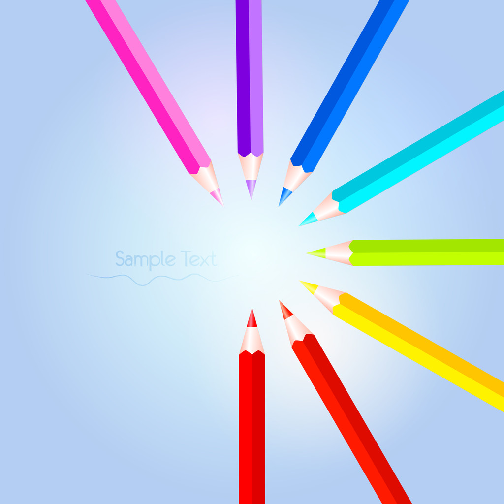 vektorové sada barevné tužky - Vektor, obrázek