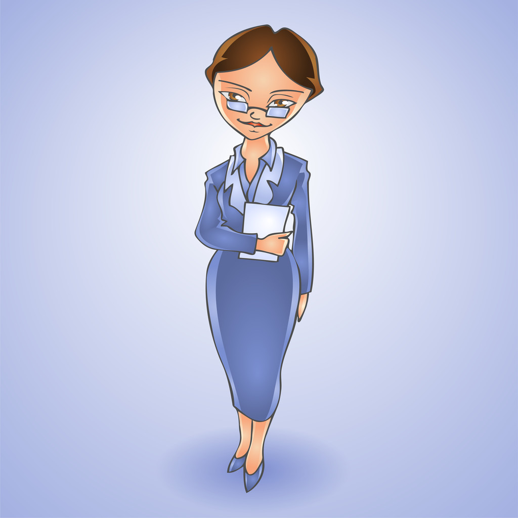 Mujer de negocios de dibujos animados. Vector
 - Vector, imagen