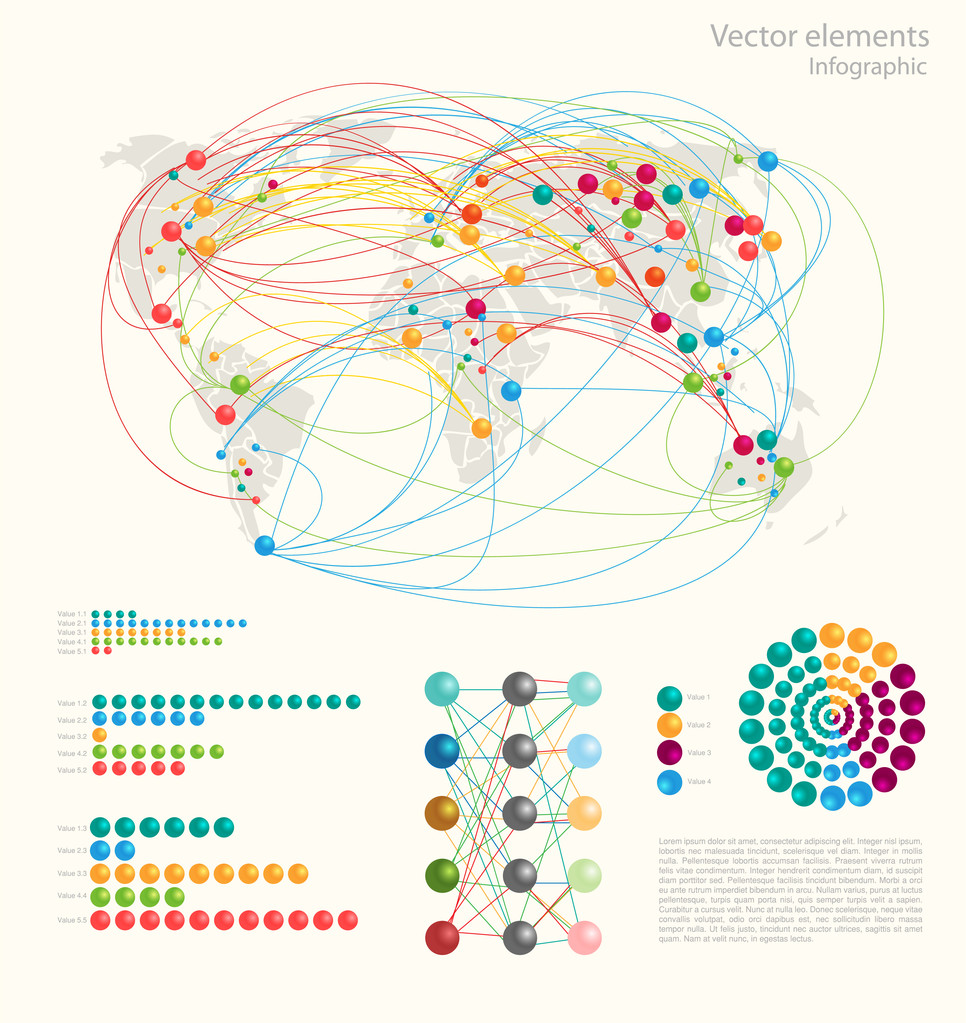 Elementos infográficos, diseño vectorial
 - Vector, Imagen