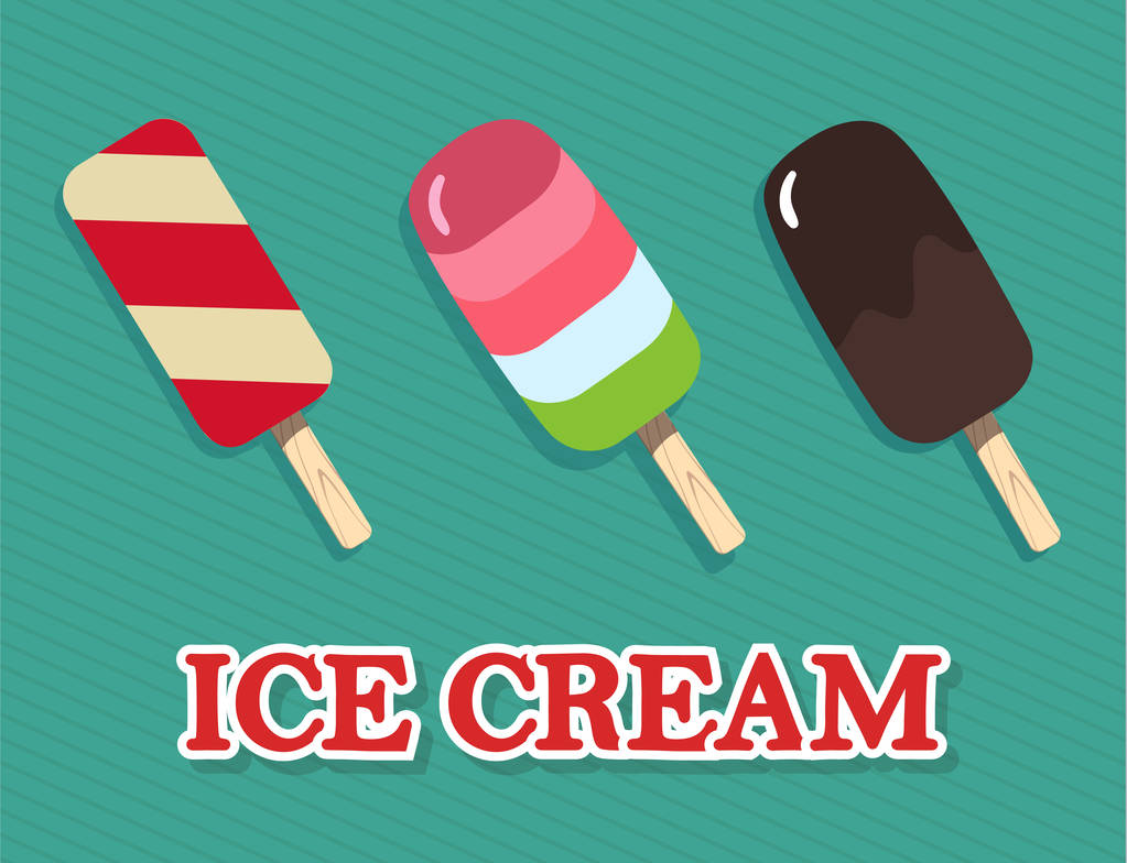 Ice cream gyűjtemény. Gyönyörű színes készlet. Vektoros illusztráció a web design és nyomtatás. - Vektor, kép