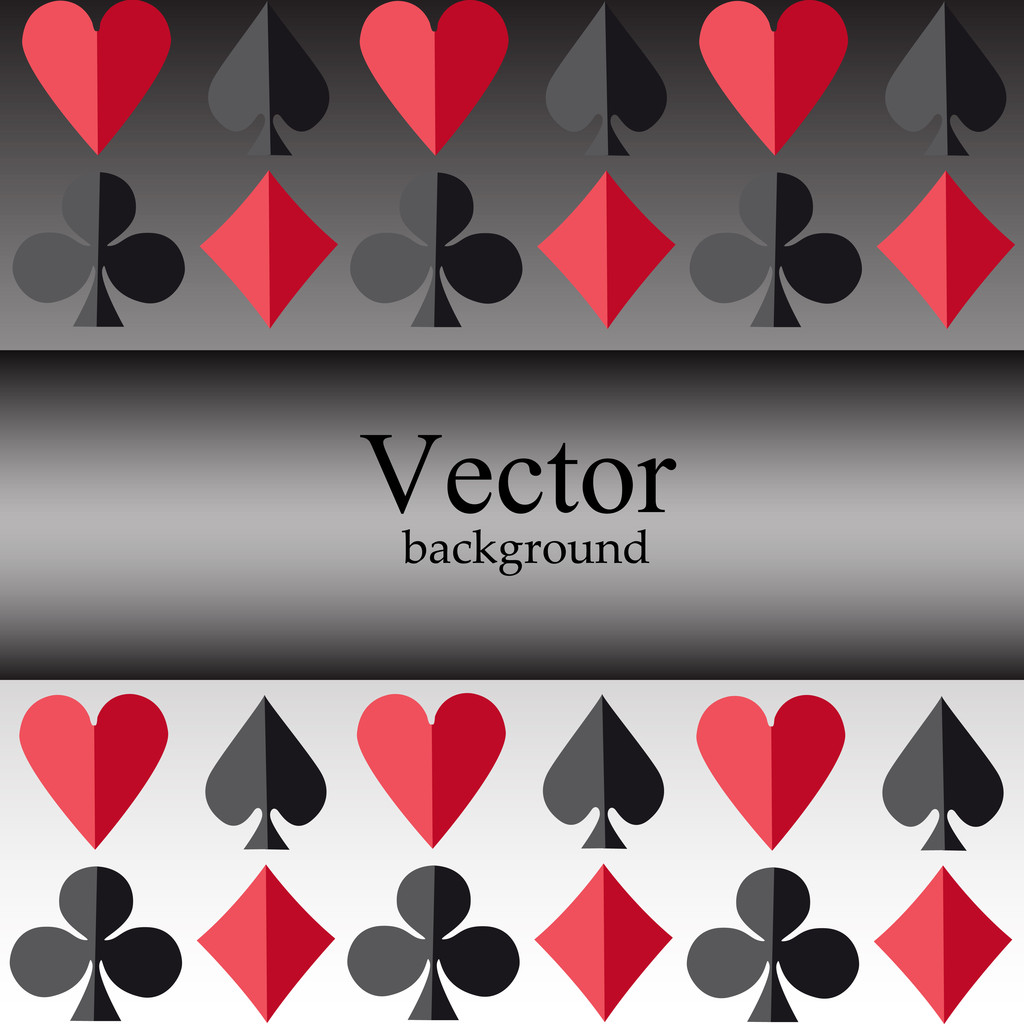 Vector background with card suits - Vector, Image
