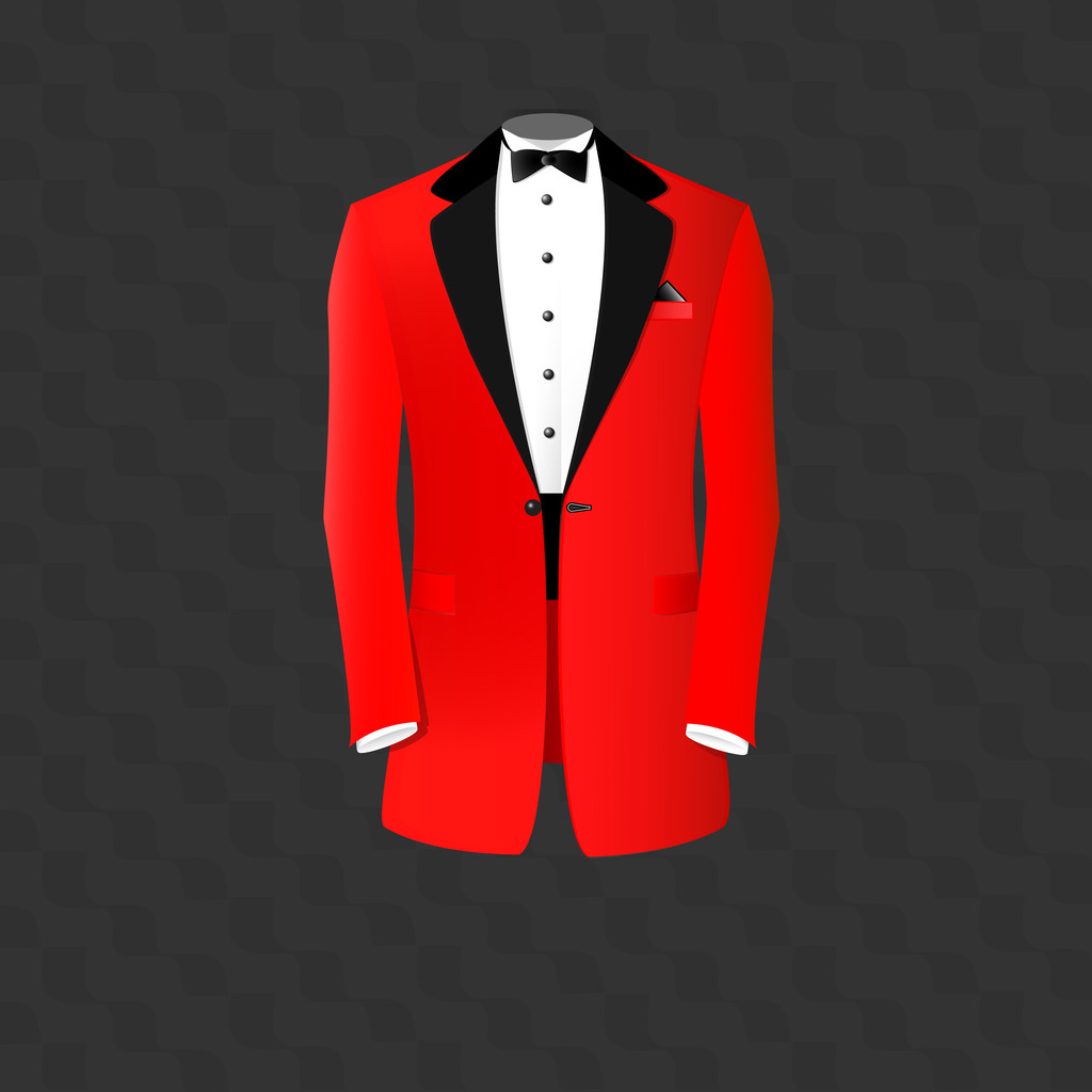 εικονογράφηση φορέας κόκκινο κοστούμι - Διάνυσμα, εικόνα