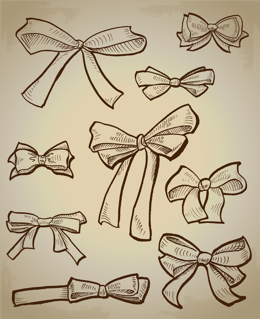 Vector collection of bows - Vector, Image