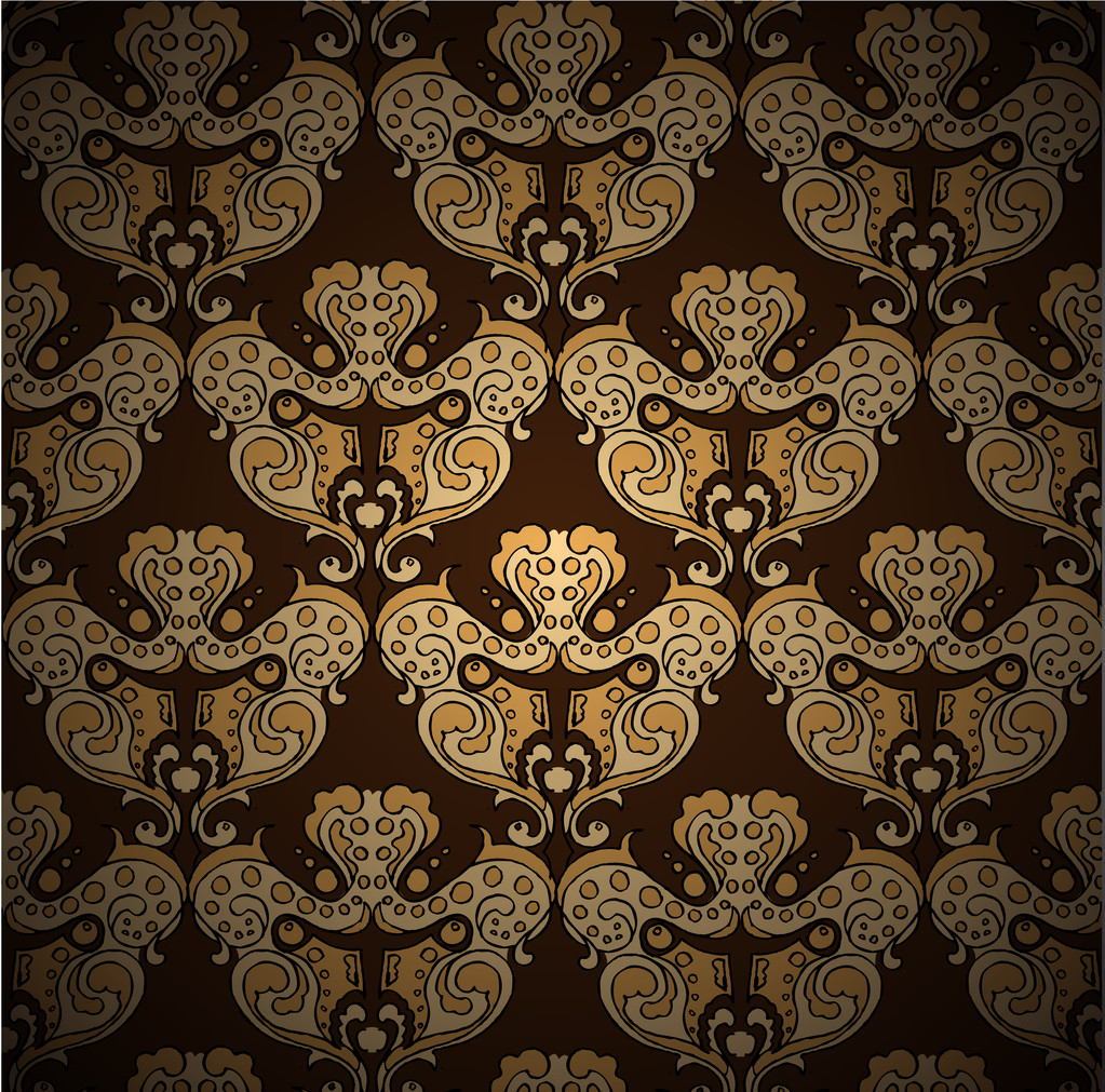 シームレスなダマスク織のベクトル パターン - ベクター画像
