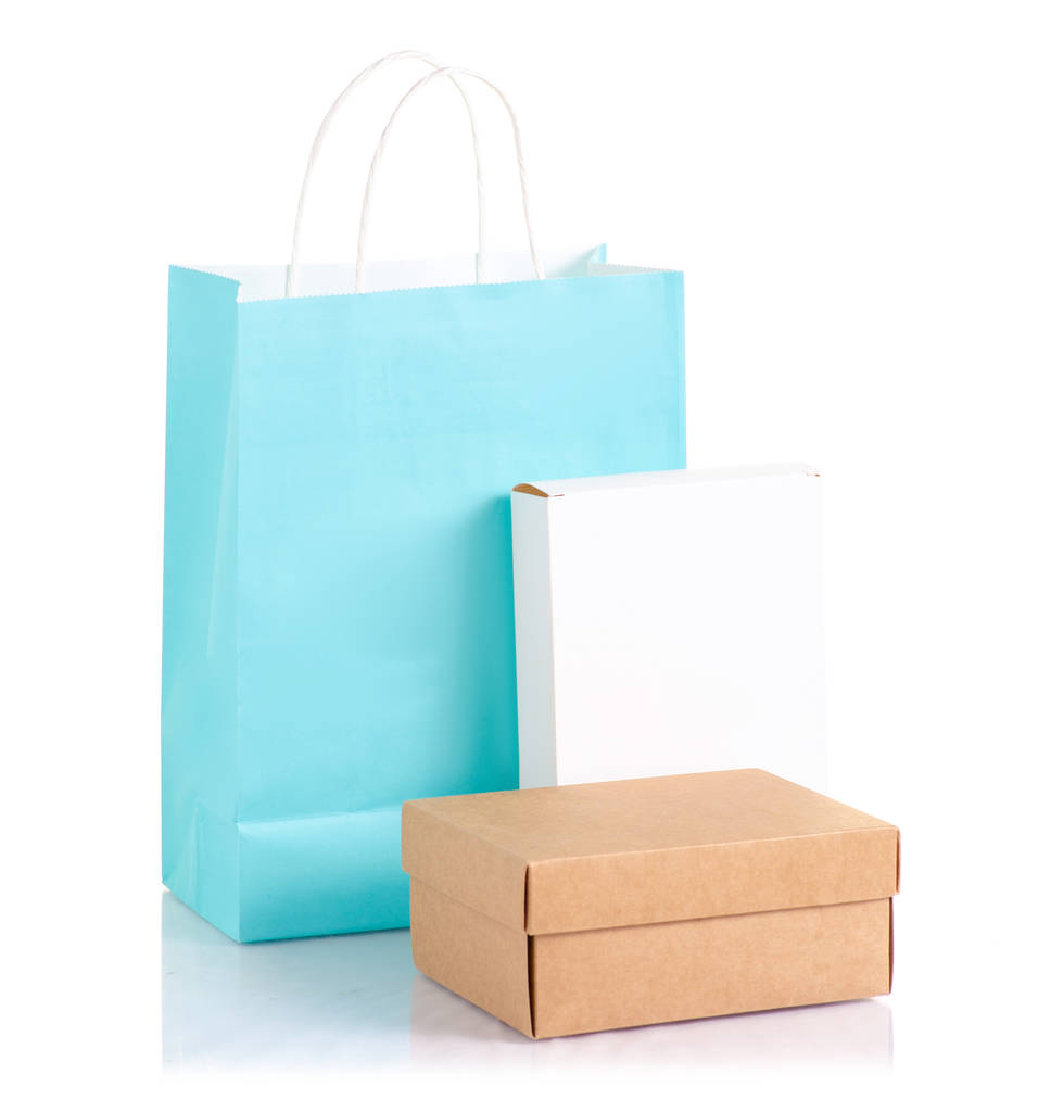 Τα κουτιά και χαρτί τσάντα πακέτο - Φωτογραφία, εικόνα