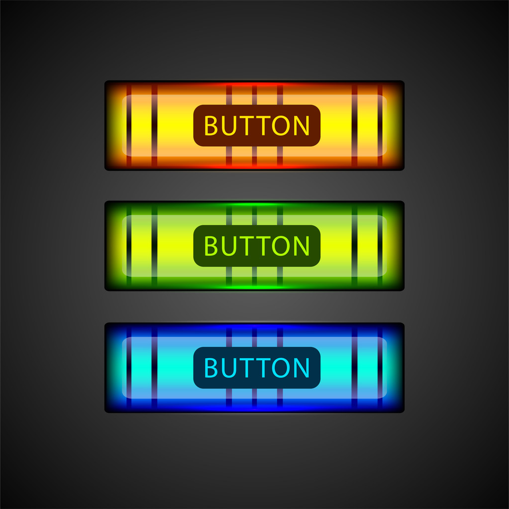 Ensemble vectoriel de boutons colorés
. - Vecteur, image