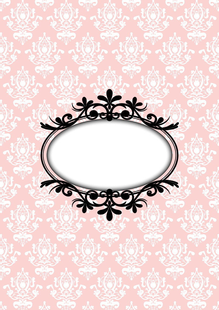 Векторная иллюстрация винтажной розовой рамы
 - Вектор,изображение