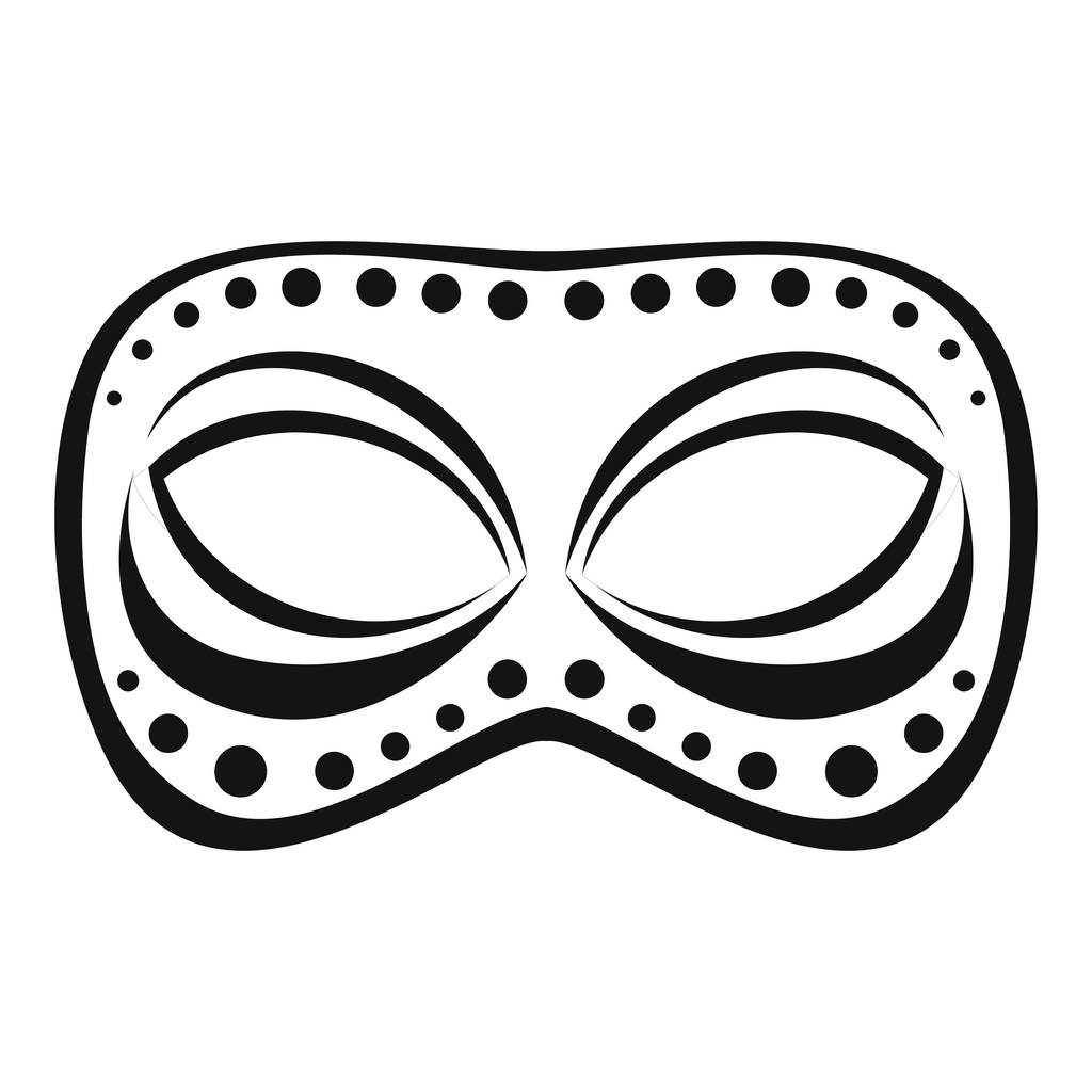 Icona maschera festiva notte, stile semplice
 - Vettoriali, immagini