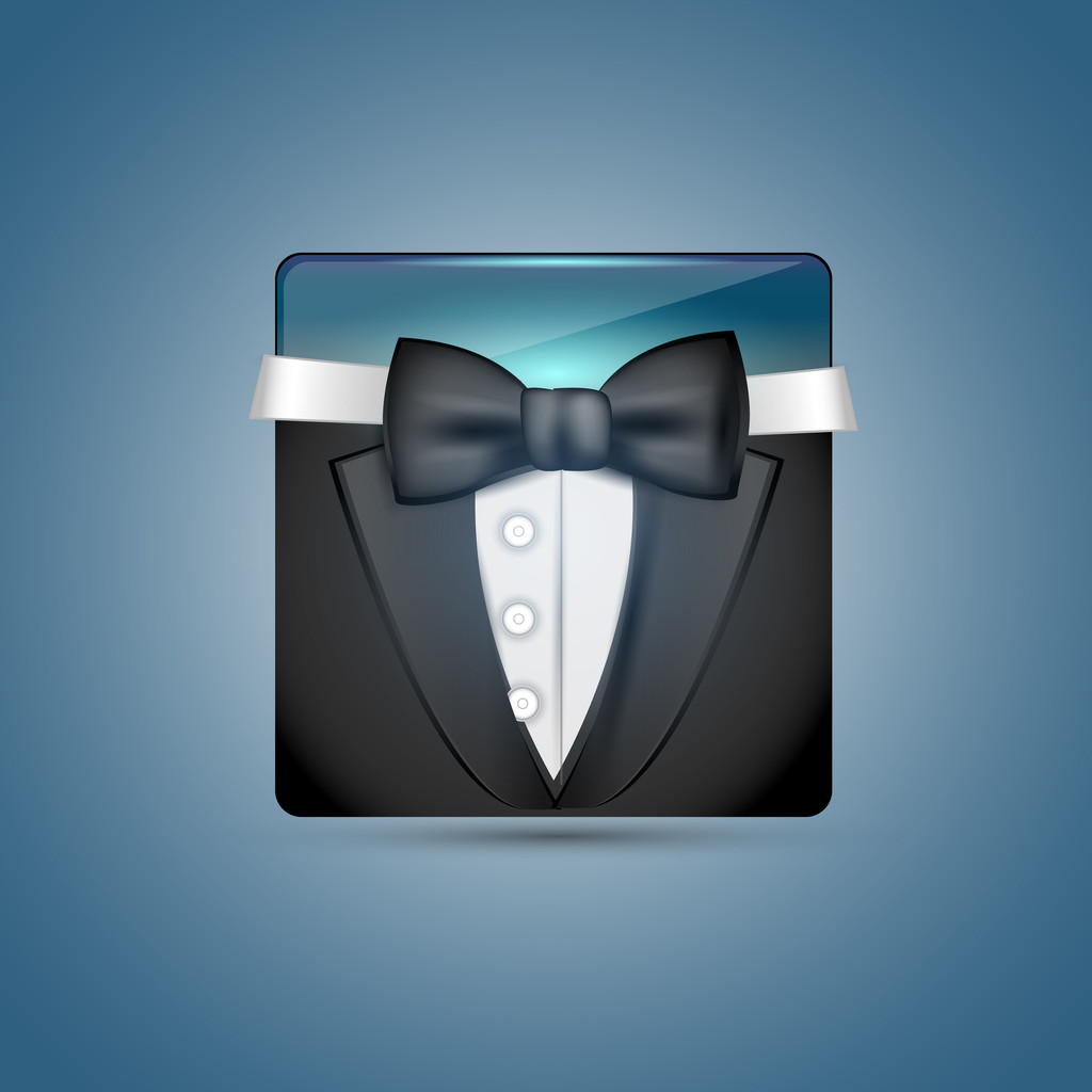 Vector business suit on the blue background - Vector, Image