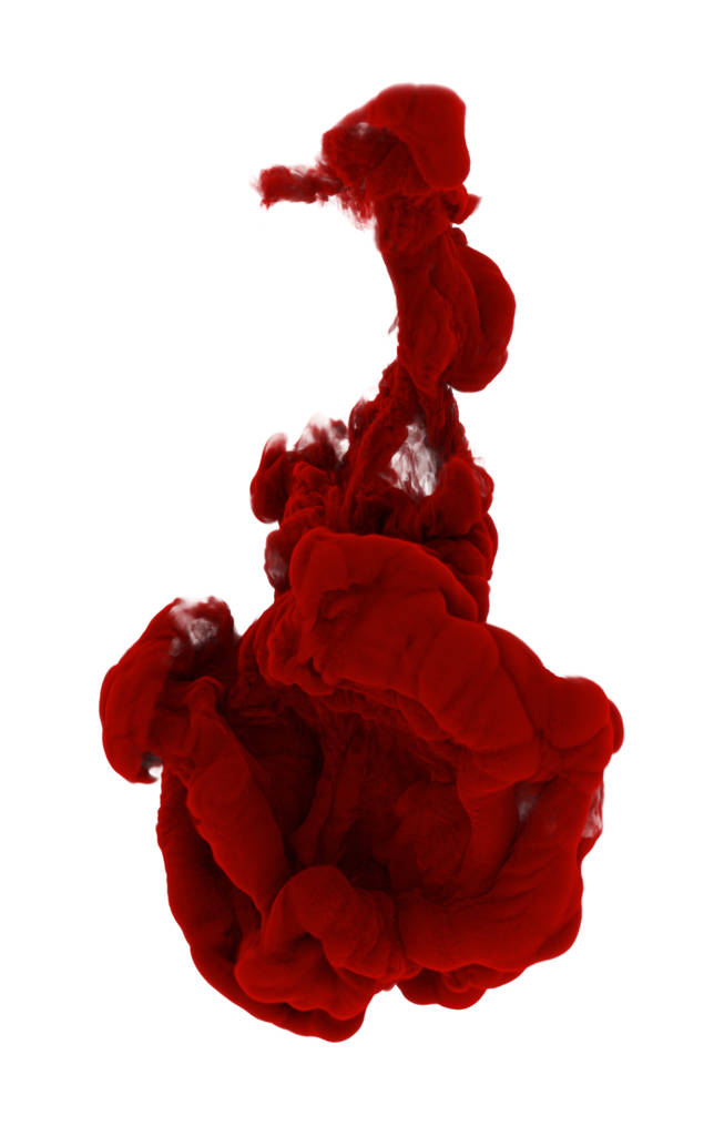 Peinture à tartiner de couleur rouge dans un liquide transparent
. - Photo, image