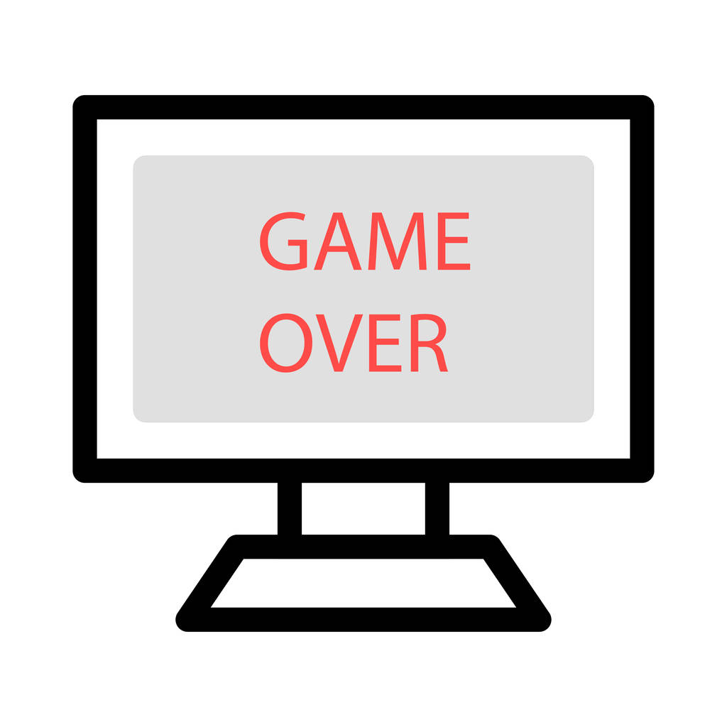 icono de la pantalla de la computadora con el juego de la inscripción encima, ilustración del vector
   - Vector, imagen