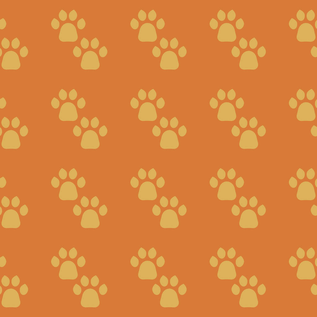 Katten Paw Print. Naadloze dierlijke patroon van paw voetafdruk - Vector, afbeelding