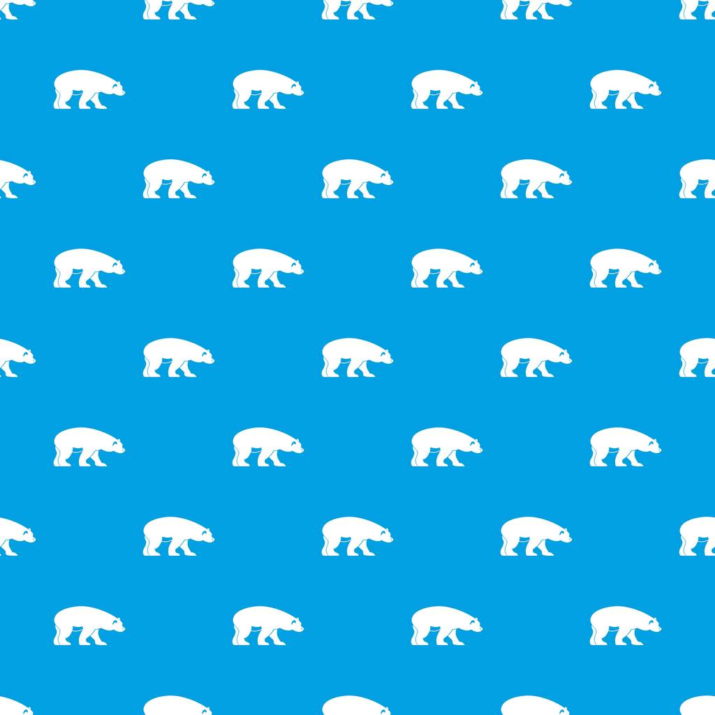 Bear pattern seamless blue - Vector, Image