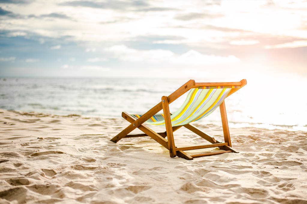 Cadeira de praia na praia. - Foto, Imagem